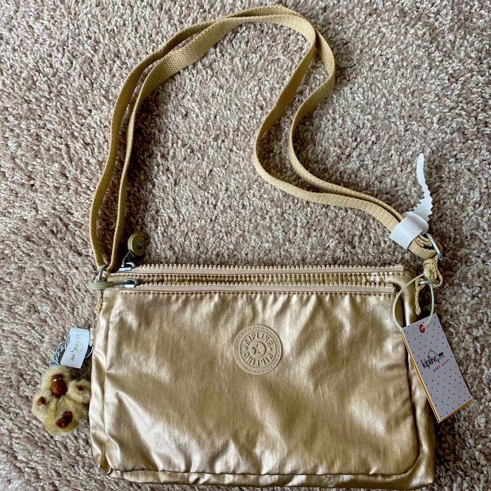 Brand New Kipling Mikaela in Toasty Gold